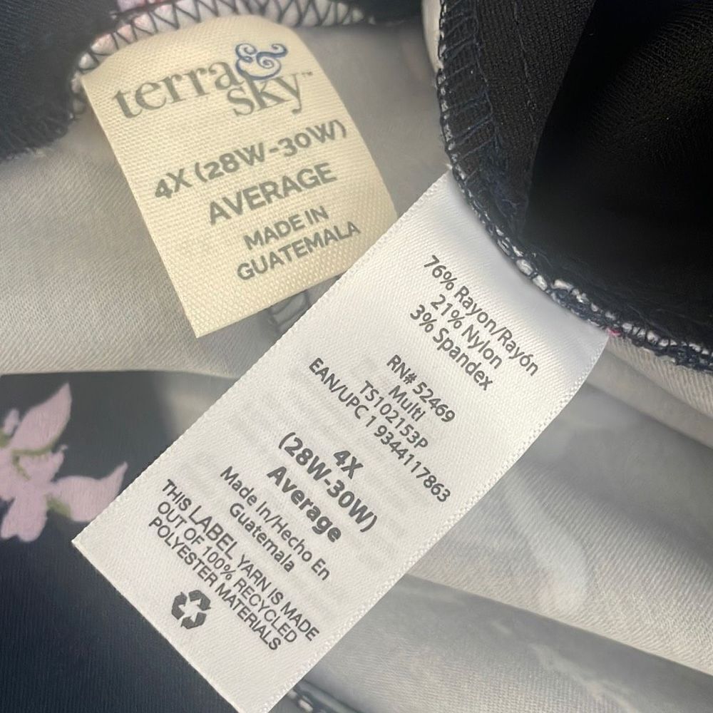 Terra & Sky Floral Print Ankle Pant 4X (28W-30W) - Picture 8 of 11